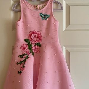 Girls pink pearl dress. Size 7. Saks